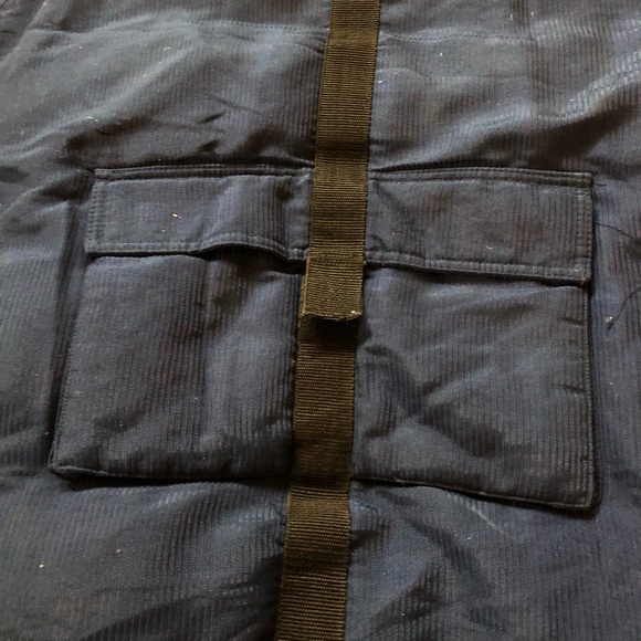 Vintage 90s FIRST DOWN Exploration Gear Puffer Coat Jacket Reversible Duck Down - Picture 12 of 15